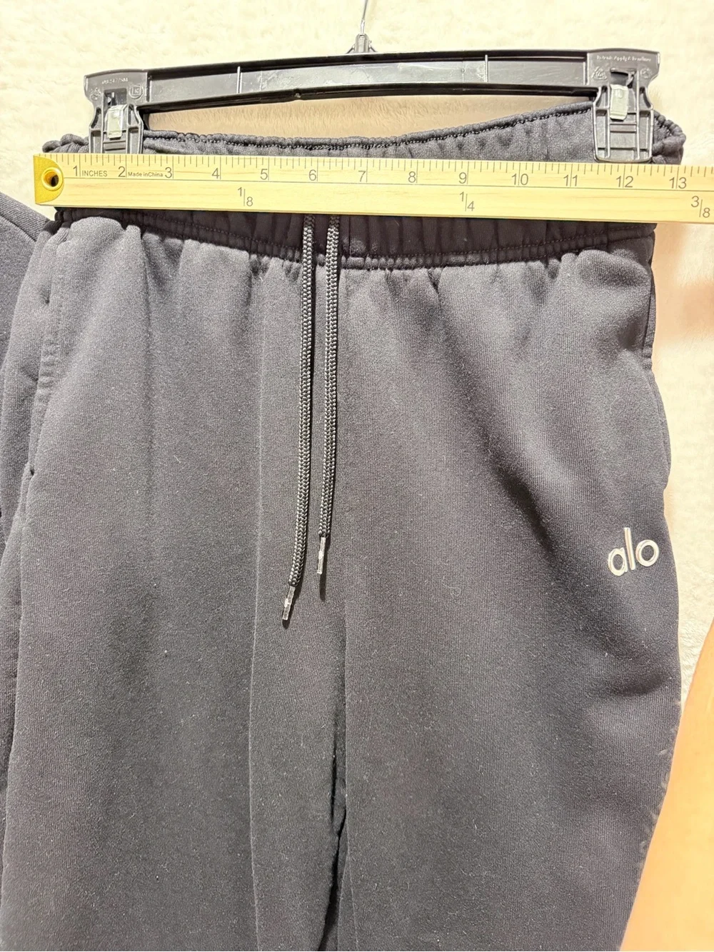 Alo Yoga Accolade Crewneck Sweatshirt Jogger Set Black XXS (CIGF003)